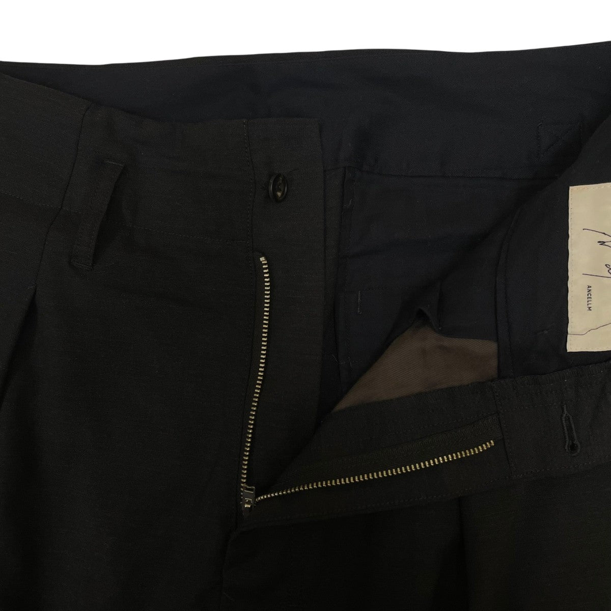 WOOL DAMAGE WIDE SLACKSスラックスANC-PT39-C