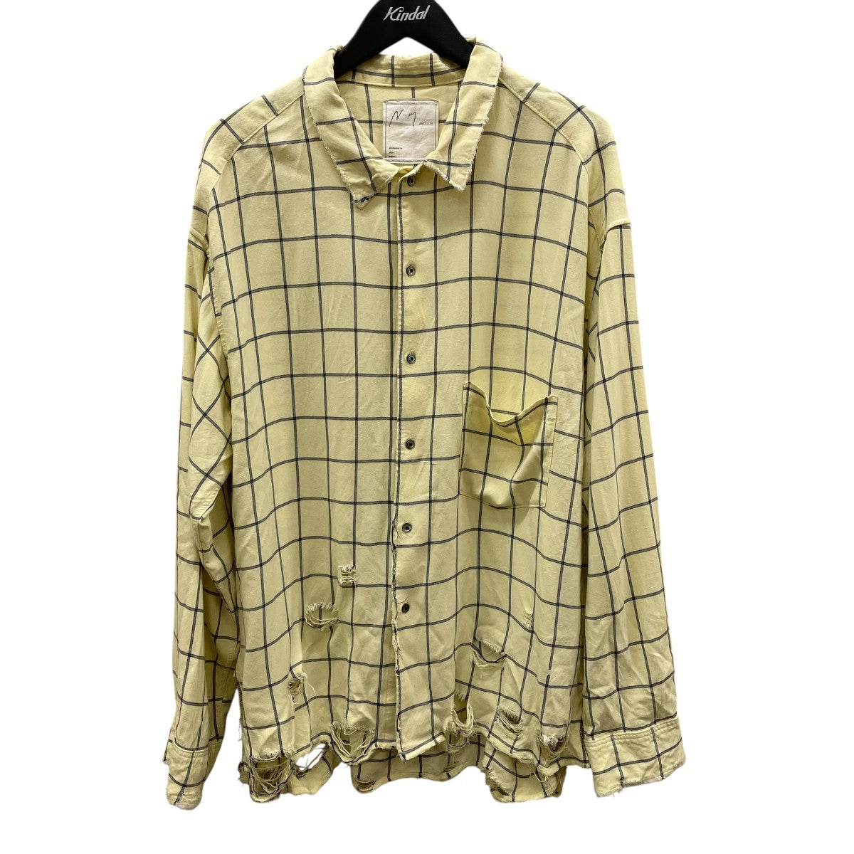 RAYON CHECK CRASH LS SHIRT長袖シャツANC-SH28-A