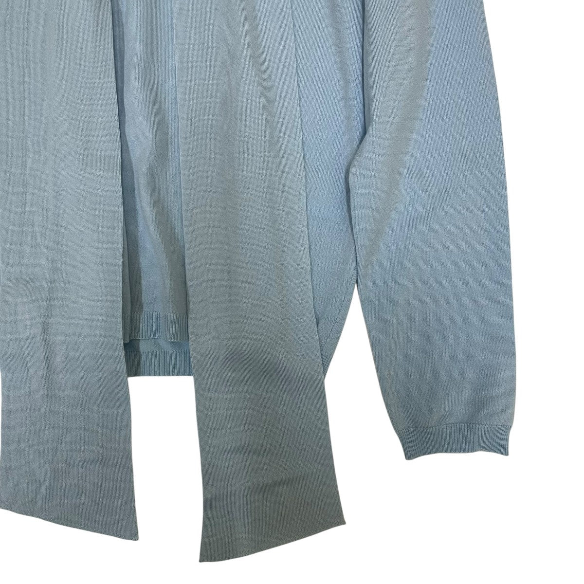 スーパーエクストラファインウール ボウタイプルオーバーロングスリーブカットソー11 02 34 02305