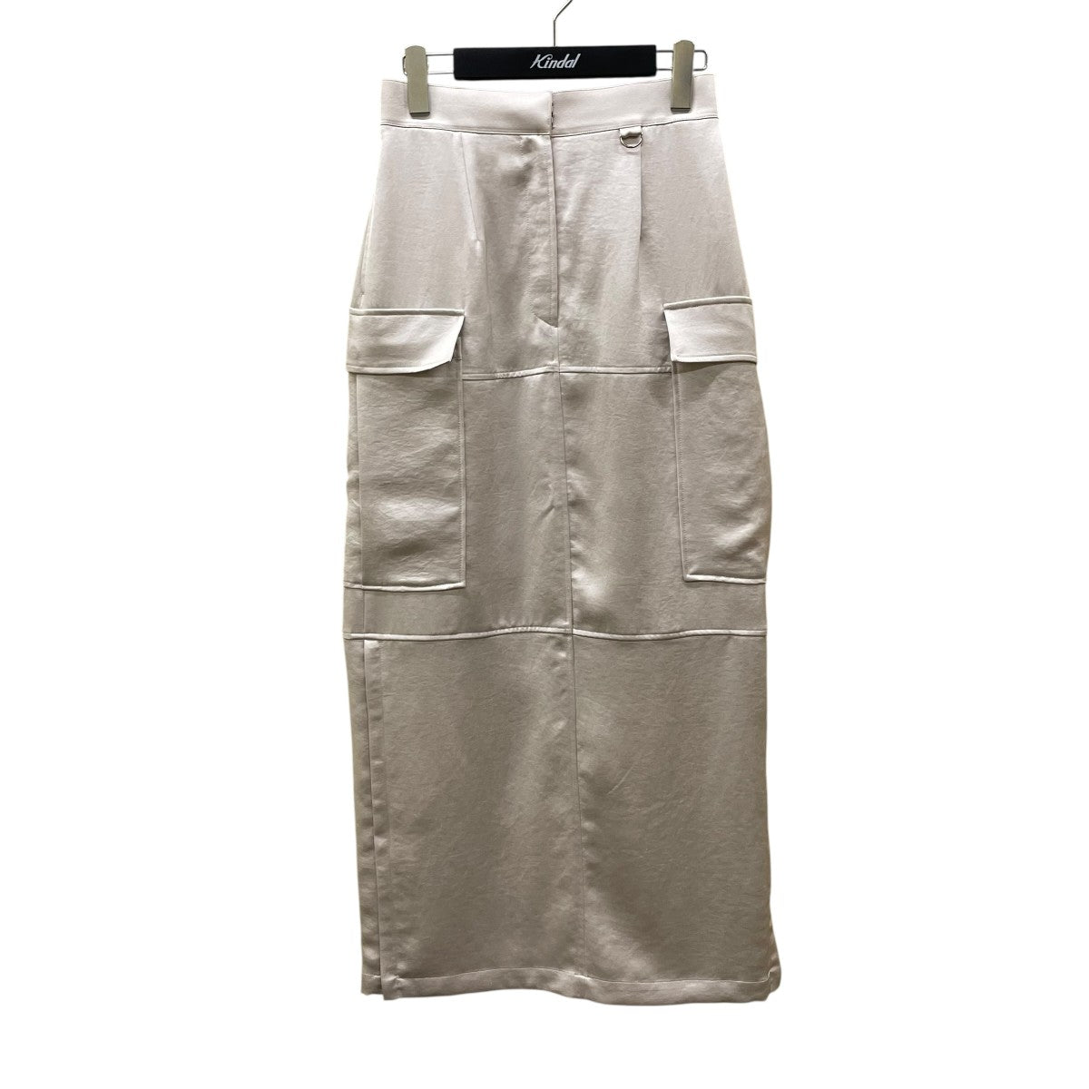 SATIN CARGO STRAIGHT SKIRTロングスカート14109 6032