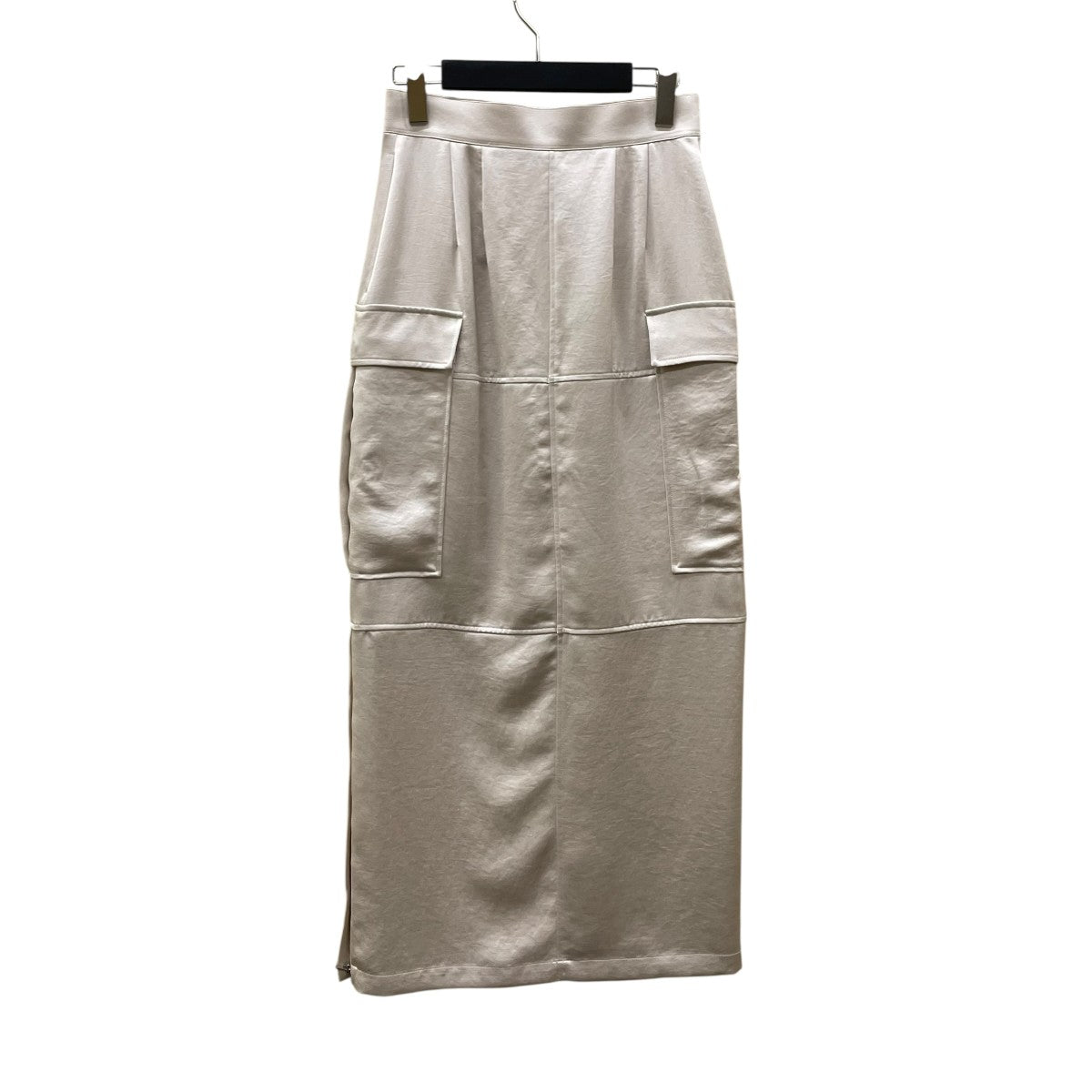 SATIN CARGO STRAIGHT SKIRTロングスカート14109 6032