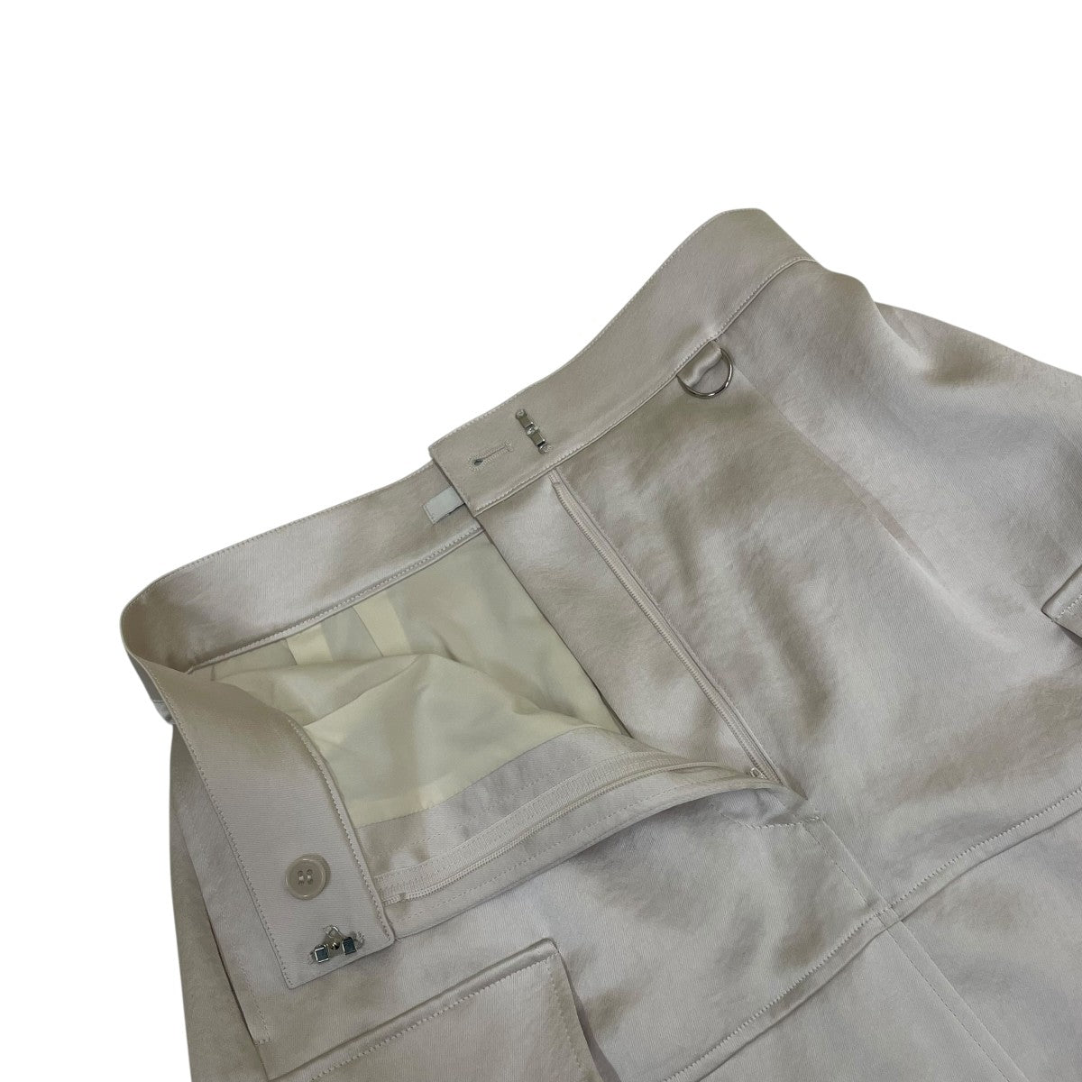 SATIN CARGO STRAIGHT SKIRTロングスカート14109 6032