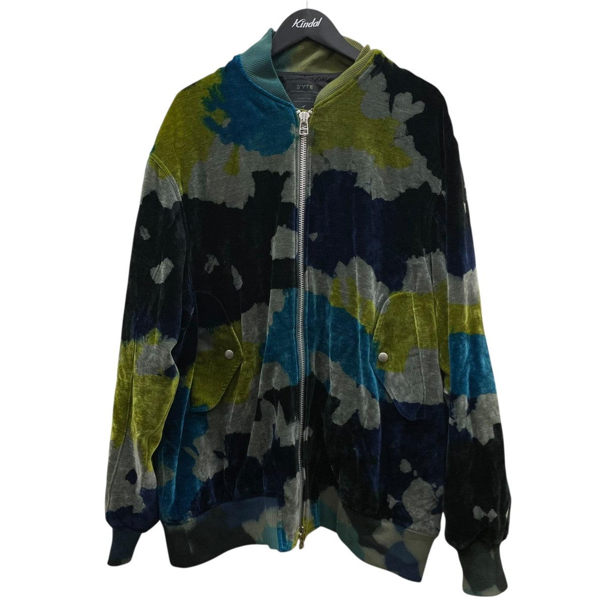 TIE-DYE VELVET BIG MA-1オーバーサイズジャケットUU-Y10-601