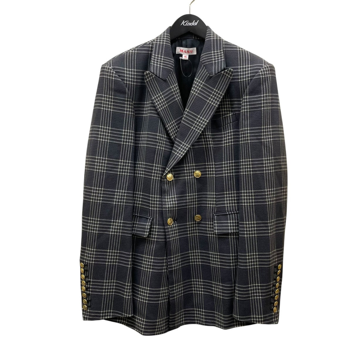 MASU GLEN PLAID TAILORED JACKETダブルジャケットMFFW JK0223 古着・中古-1枚目のアイテム画像