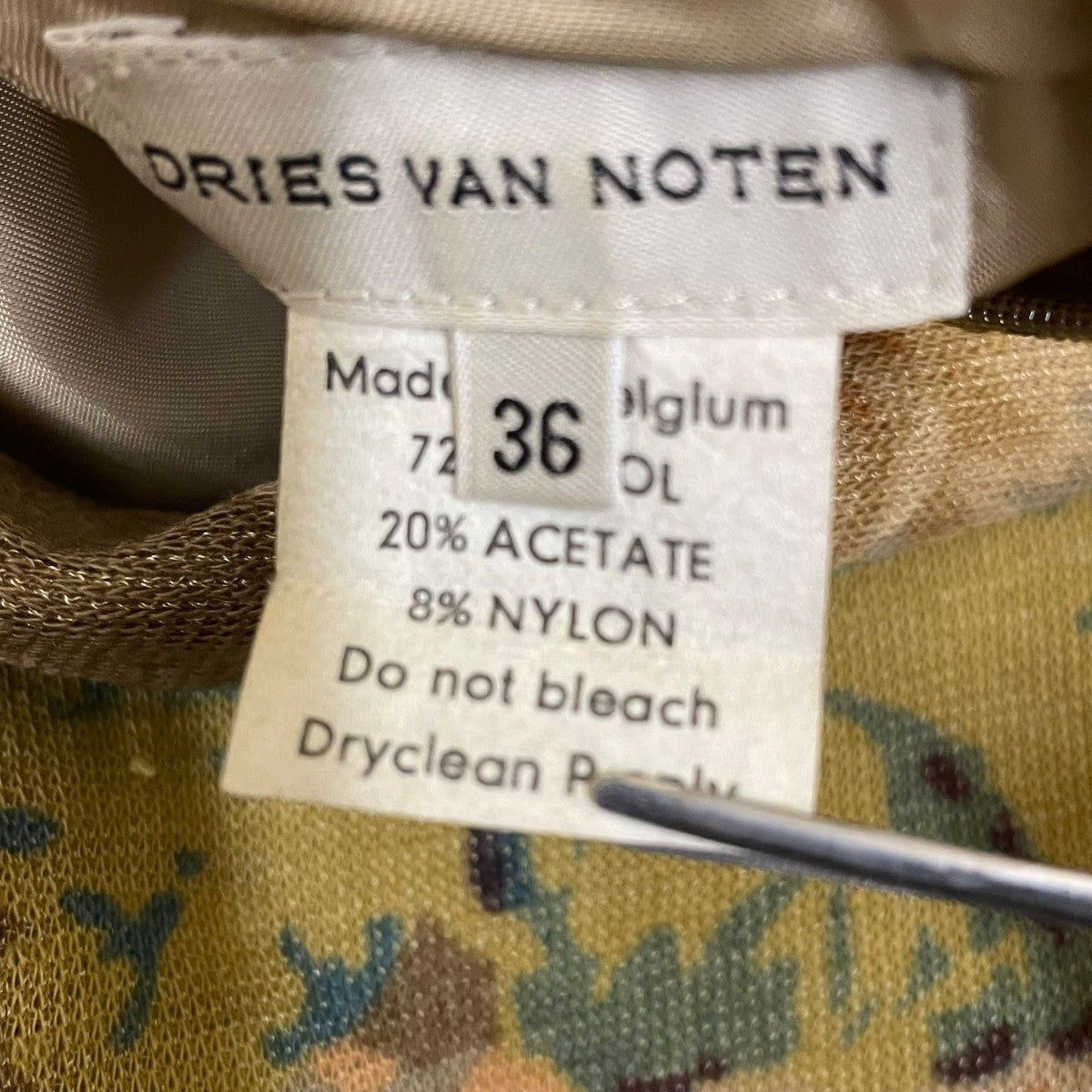 DRIES VAN NOTEN 花柄スカート 古着・中古-6枚目のアイテム画像