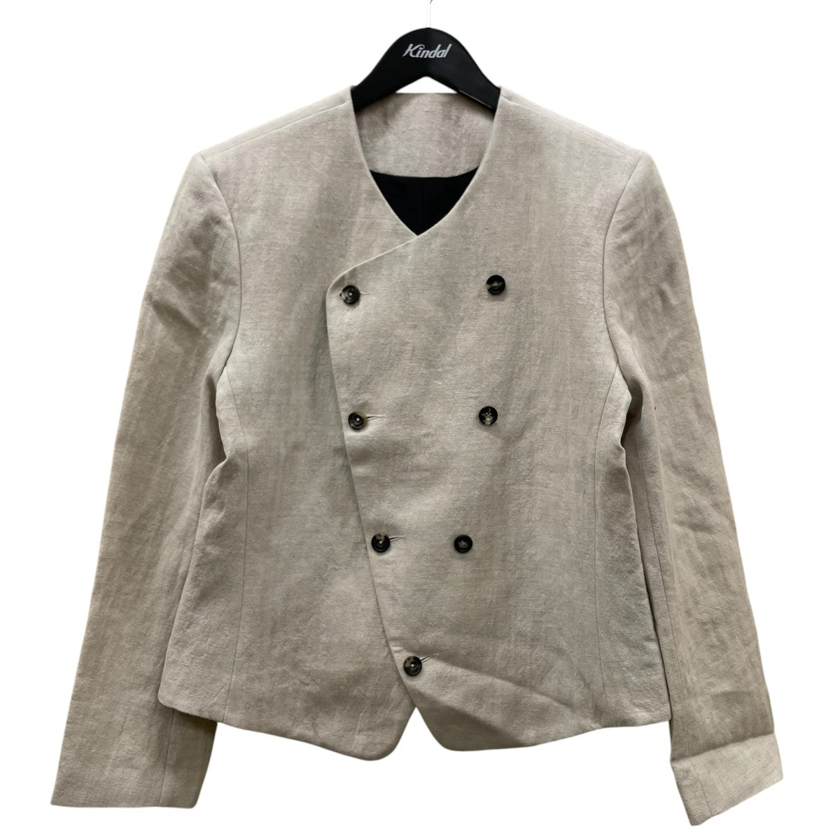 DB Cropped Jacketウール リネン ノーカラージャケット