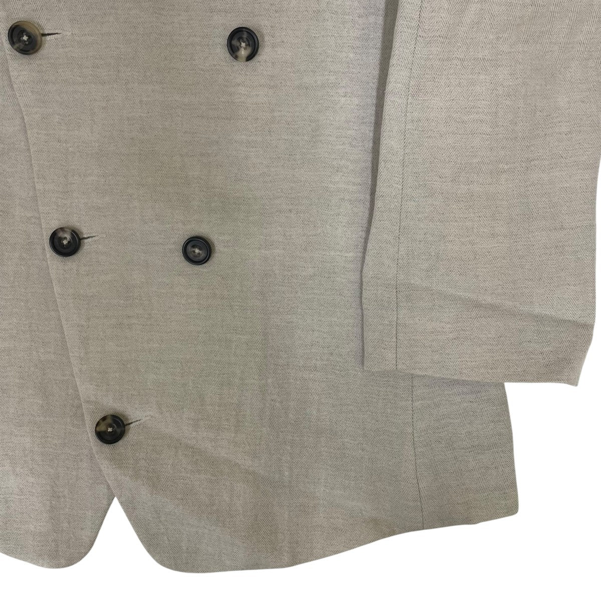 DB Cropped Jacketウール リネン ノーカラージャケット