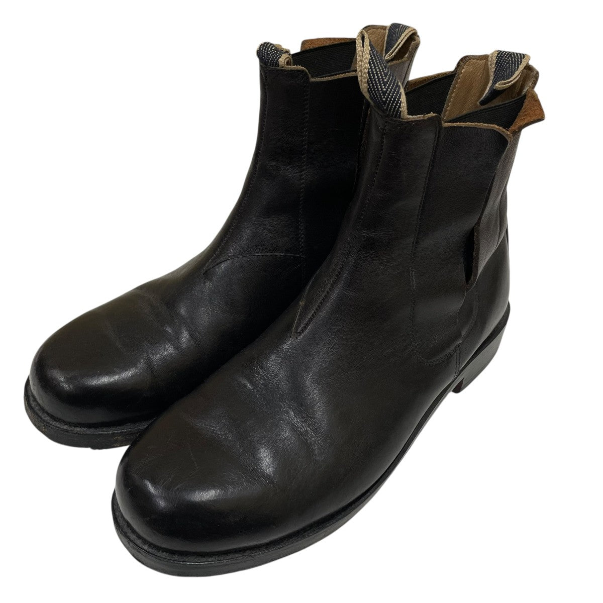 FRANK LEDER×LUDWIG REITER MILITAIR BLACK Smoothサイドゴアブーツ 古着・中古-1枚目のアイテム画像