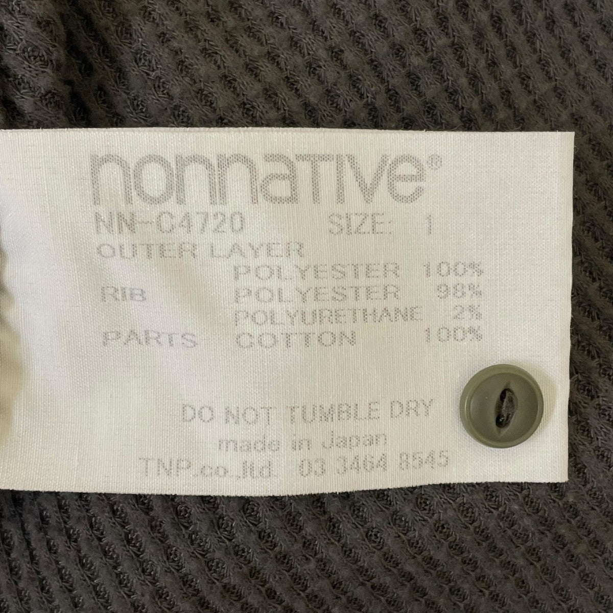 nonnative DWELLER L S HENRY NECK TEE POLARTEC THERMAL PROヘンリーネックカットソーNN-C4720 古着・中古-5枚目のアイテム画像