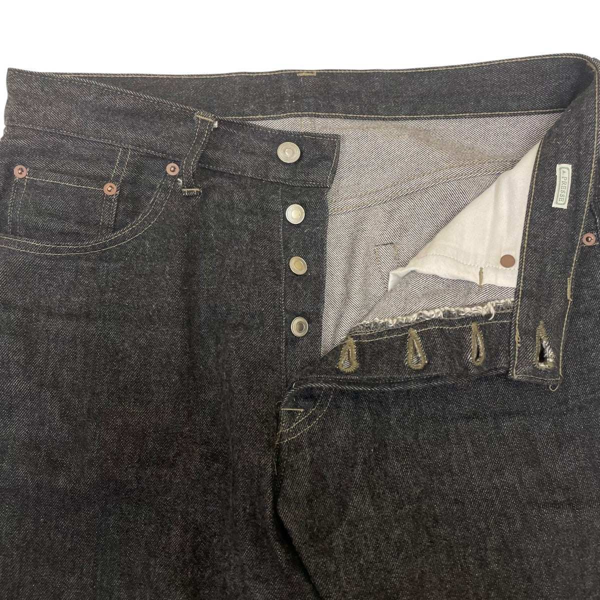 A．PRESSE(アプレッセ) 23AWBlack Washed Denim Pantsデニムパンツ