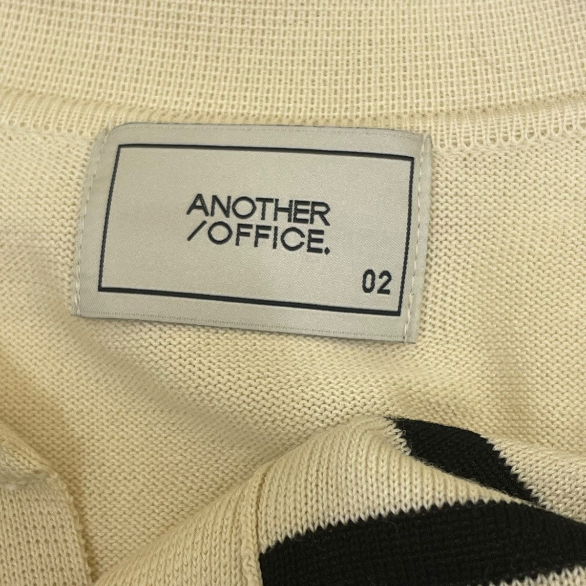 ANOTHER／OFFICE ニットポロシャツAOESKN015BK-01 古着・中古-6枚目のアイテム画像