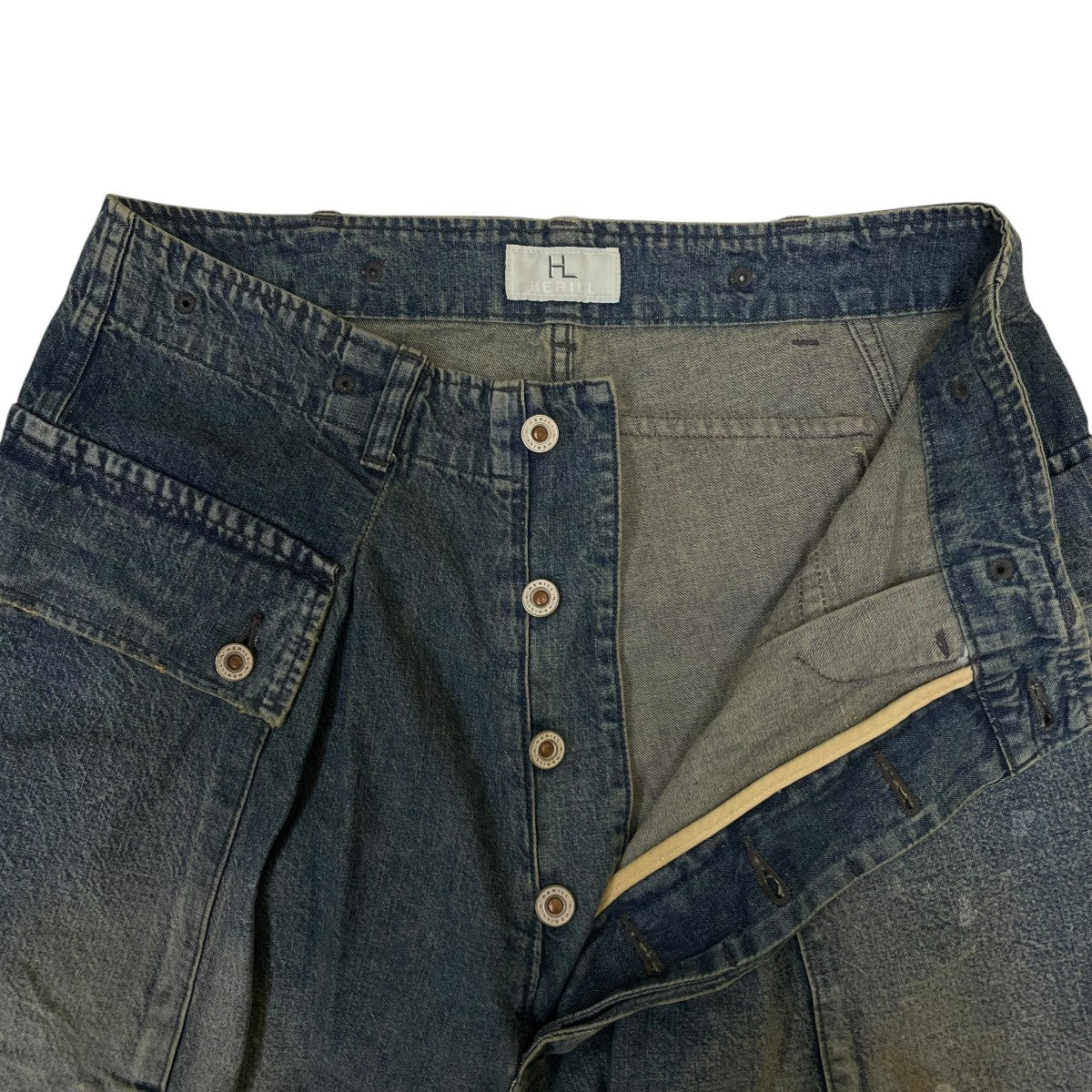 HERILL Nepdenim M44 Trousersワイドデニムパンツ カーゴパンツ23-030-HL-8080-1 古着・中古-4枚目のアイテム画像