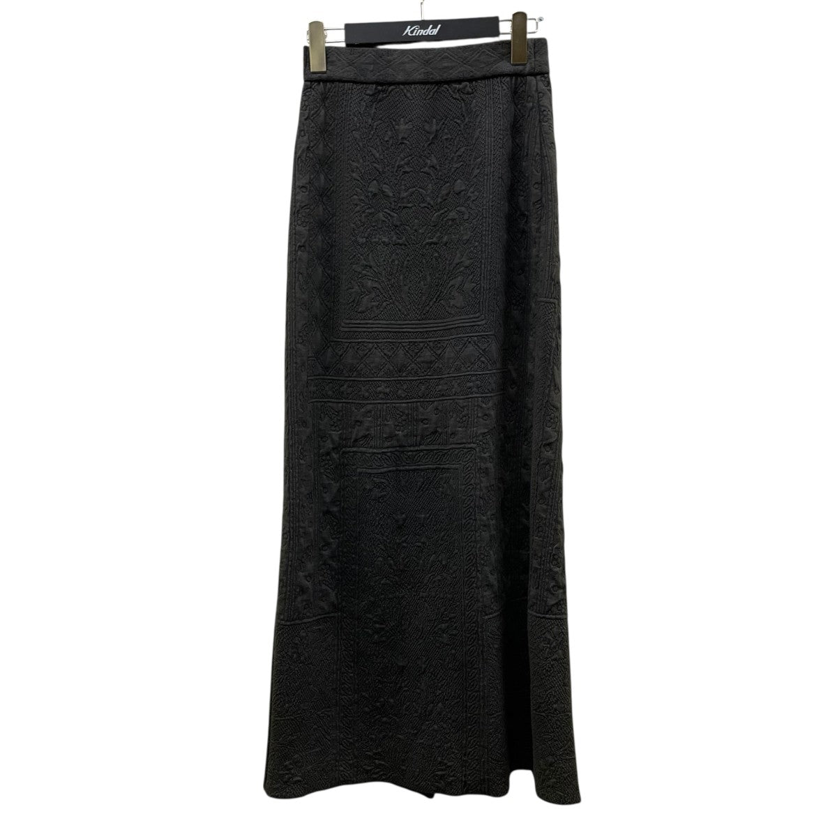 mame kurogouchi Floral Pattern Jacquard Washed Knitニットスカート バックスリットスカートMM24SS-KN040 古着・中古-1枚目のアイテム画像