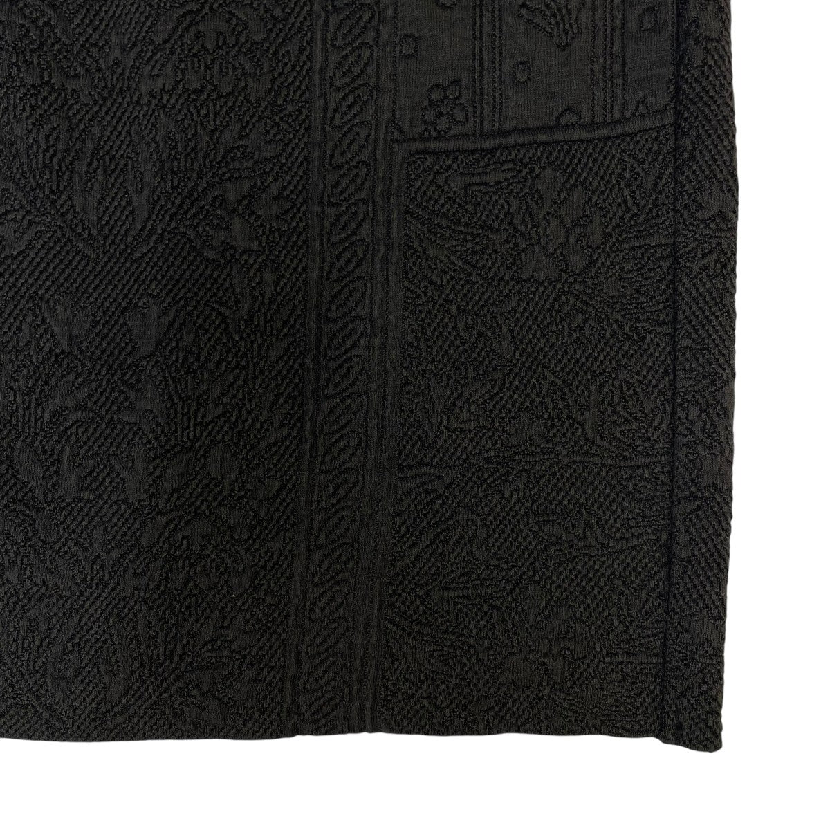 mame kurogouchi Floral Pattern Jacquard Washed Knitニットスカート バックスリットスカートMM24SS-KN040 古着・中古-4枚目のアイテム画像