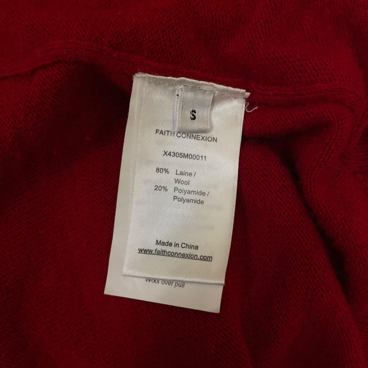 FAITH CONNEXION KNIT PULLOVERサイドレースアップ クルーネックニットX4305M00011 古着・中古-5枚目のアイテム画像