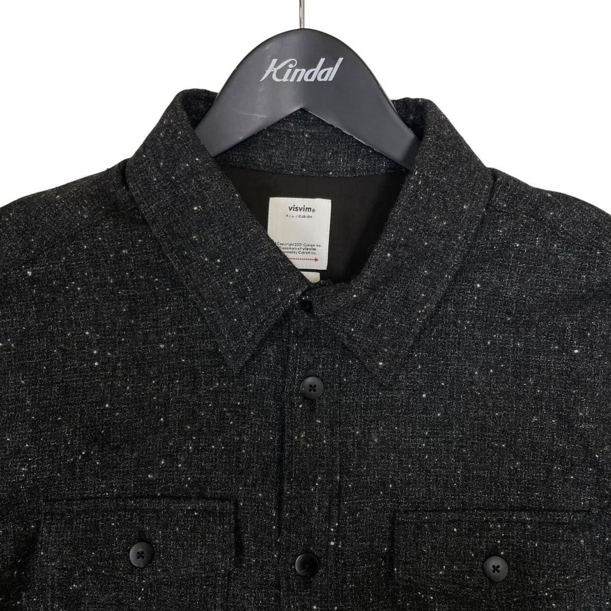 VISVIM 25SSLUMBER TWEED L S長袖シャツ ネップ生地 スペックル ジャケット0125205011013 古着・中古-3枚目のアイテム画像
