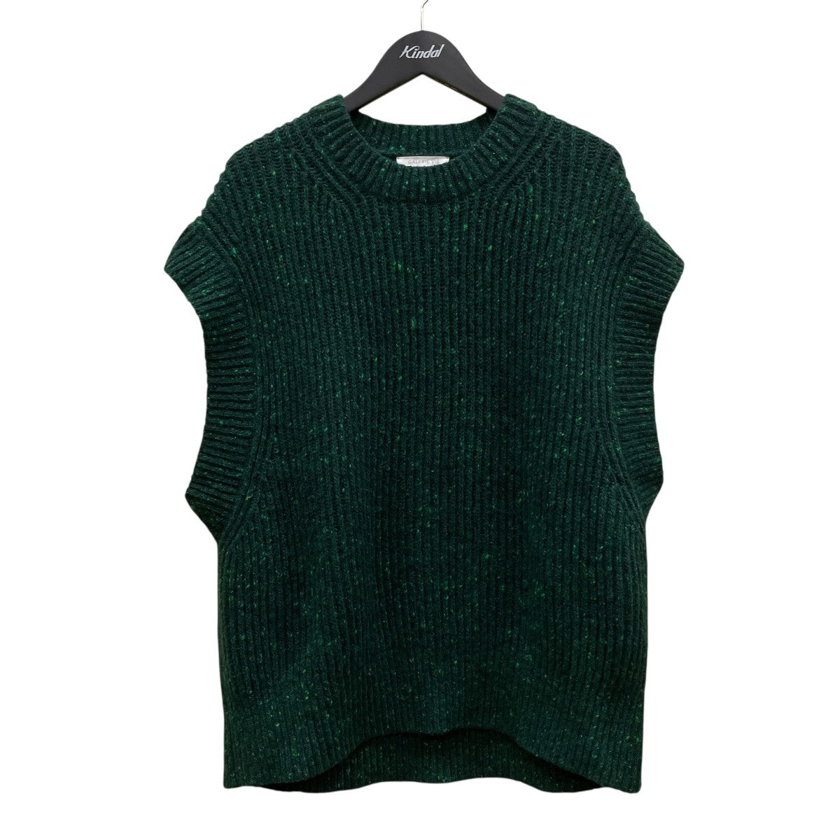 GALERIE VIE ネップツイード クルーネックベストウール カシミヤ ニットベスト カラーネップ生地23-02-14-02402 古着・中古-1枚目のアイテム画像