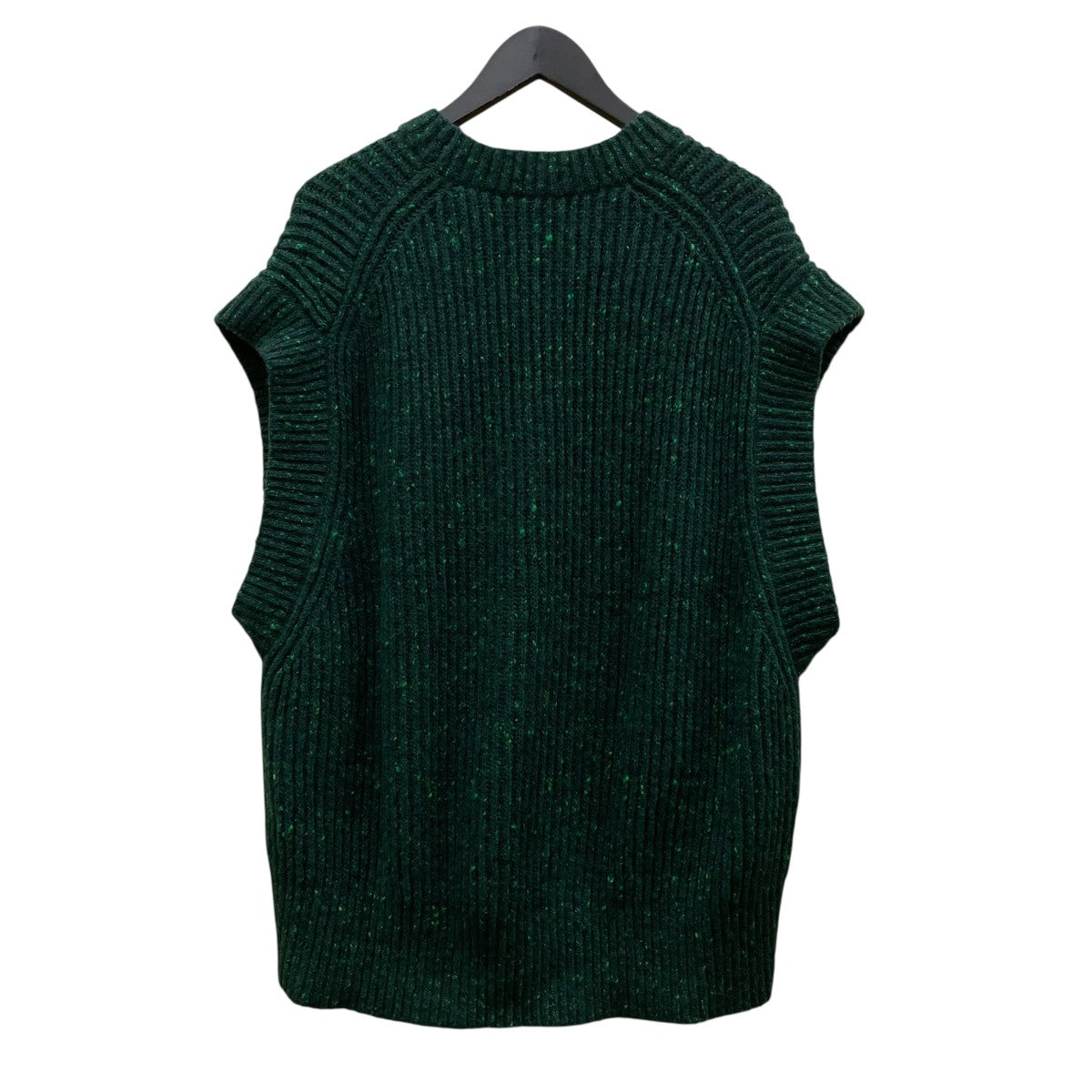 GALERIE VIE ネップツイード クルーネックベストウール カシミヤ ニットベスト カラーネップ生地23-02-14-02402 古着・中古-2枚目のアイテム画像