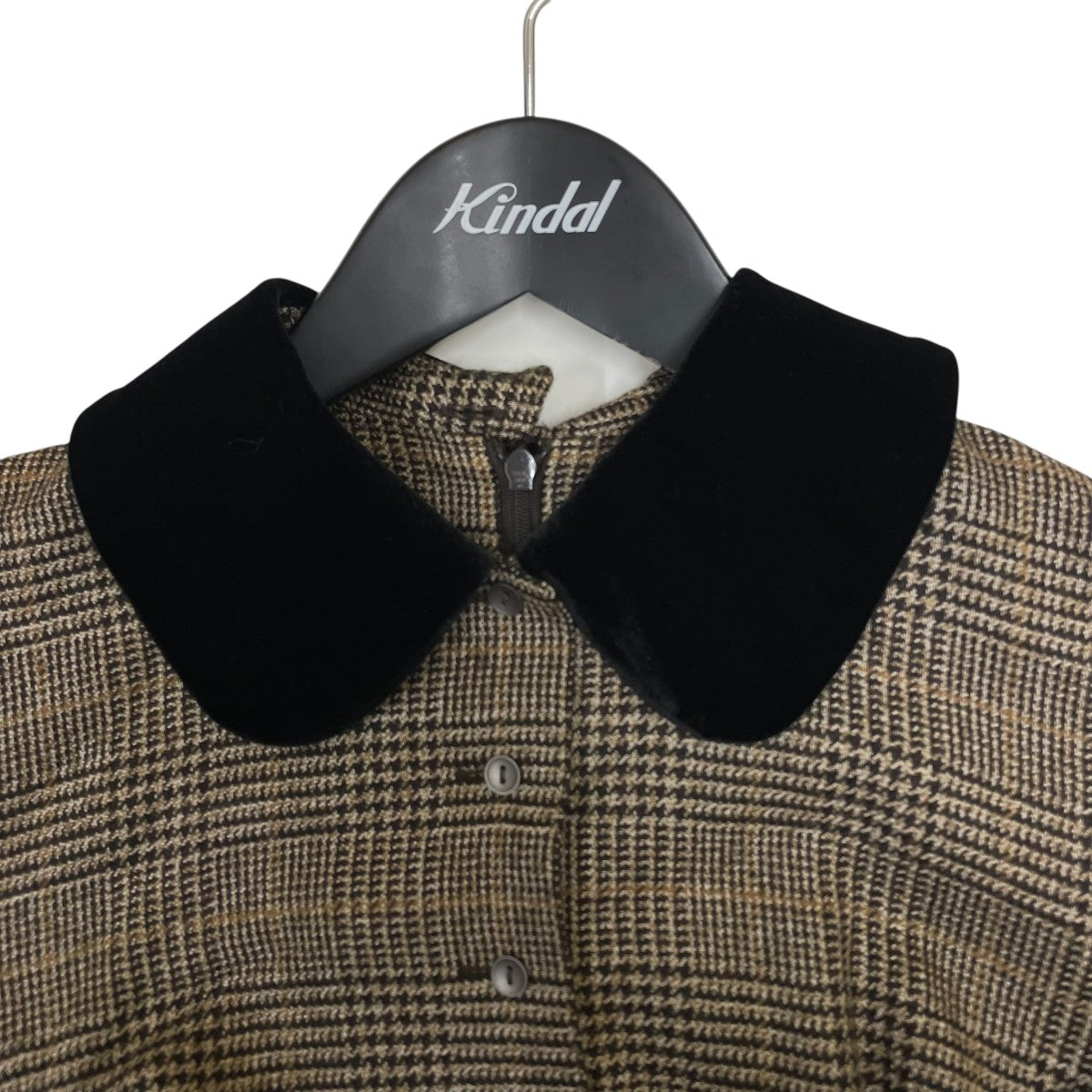 glen check round collar one pieceワンピースFF212OP03