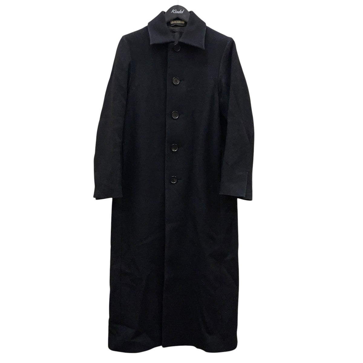 AURALEE 19AWWOOLSILK MELTON MAXI COATウールシルク メルトン マキシコート ステンカラーコートA9AC03SN 古着・中古-1枚目のアイテム画像