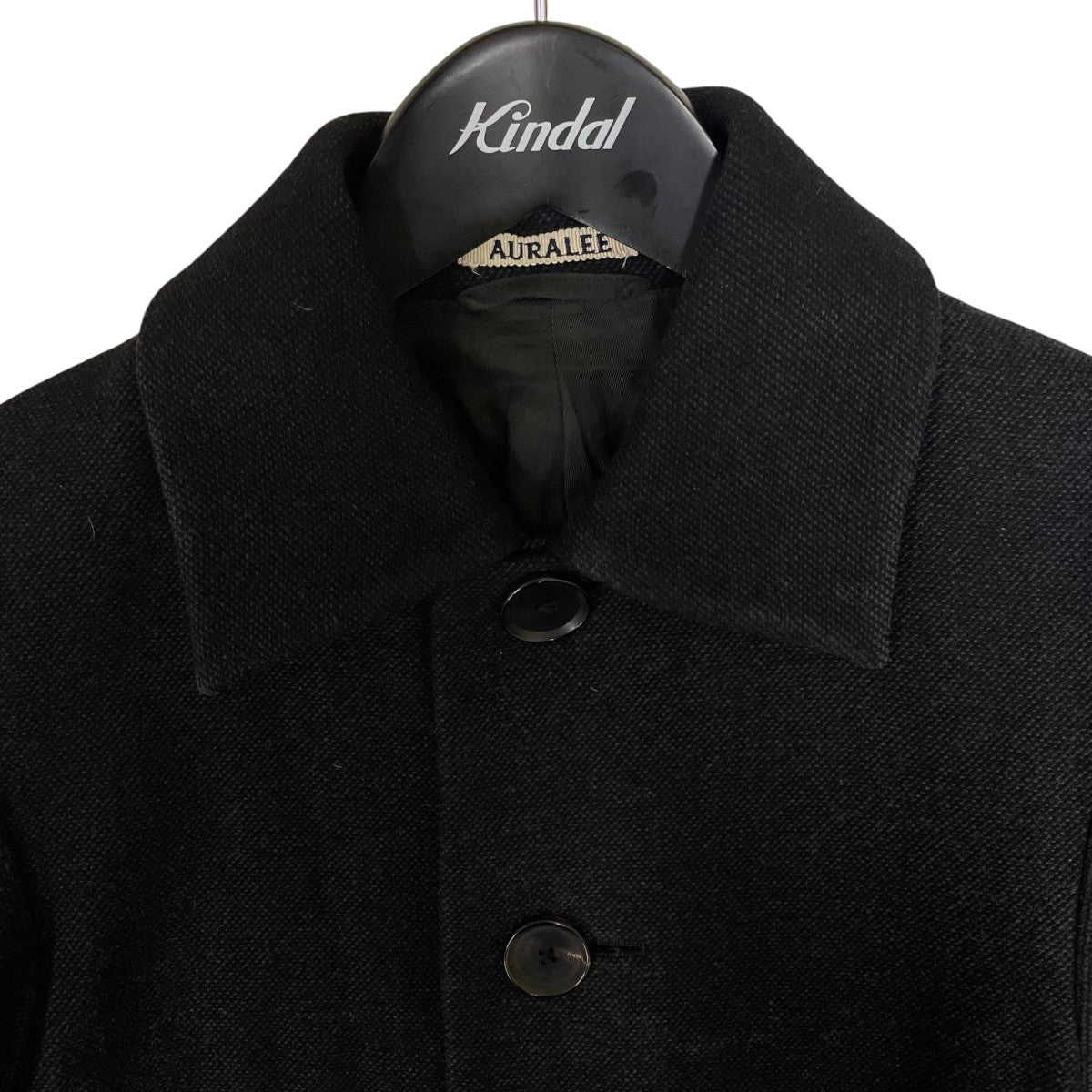 AURALEE 19AWWOOLSILK MELTON MAXI COATウールシルク メルトン マキシコート ステンカラーコートA9AC03SN 古着・中古-3枚目のアイテム画像