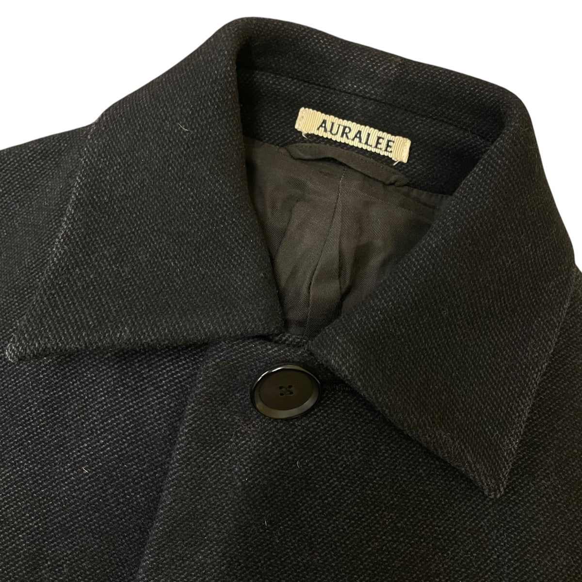 AURALEE 19AWWOOLSILK MELTON MAXI COATウールシルク メルトン マキシコート ステンカラーコートA9AC03SN 古着・中古-7枚目のアイテム画像