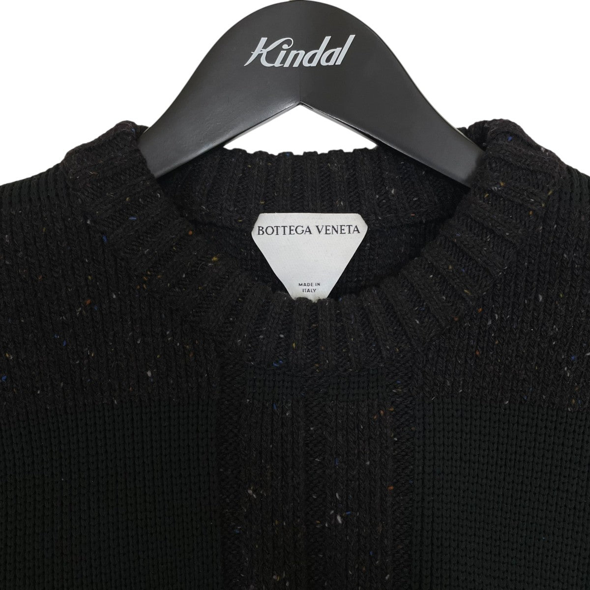 カラフルネップ ブロックチェック柄 クルーネックニット698549