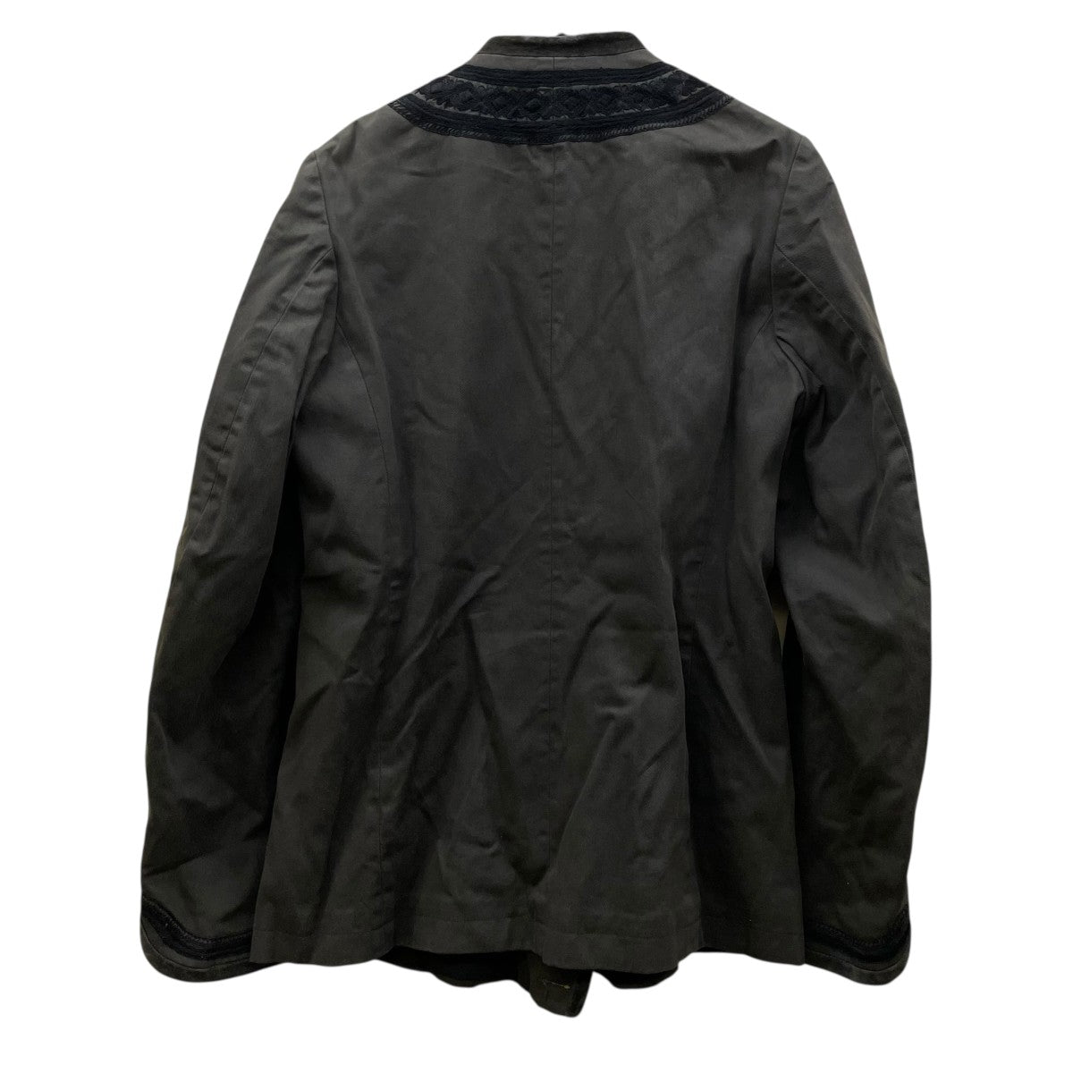 オイルド刺繍 ミリタリー テーラードジャケット