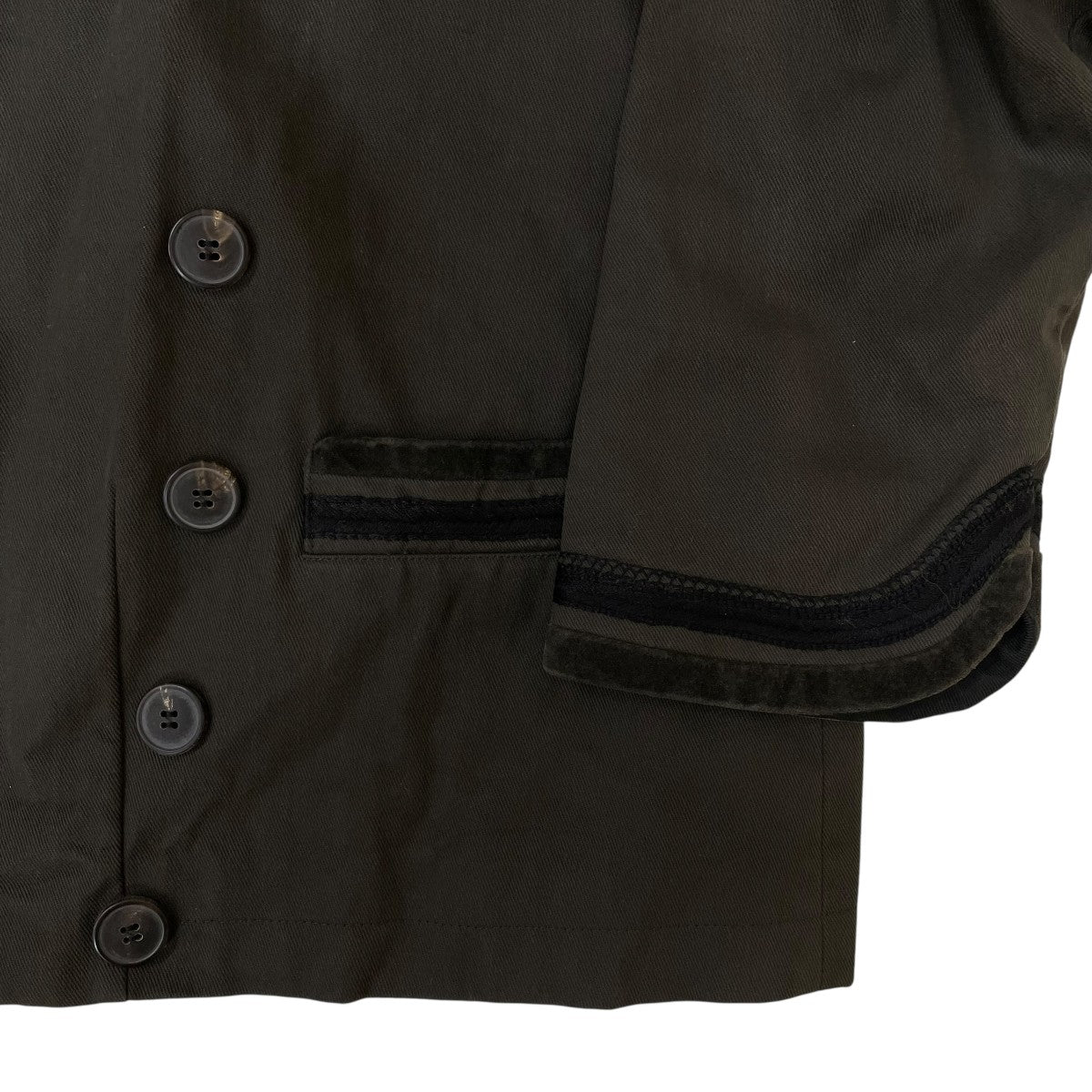 オイルド刺繍 ミリタリー テーラードジャケット