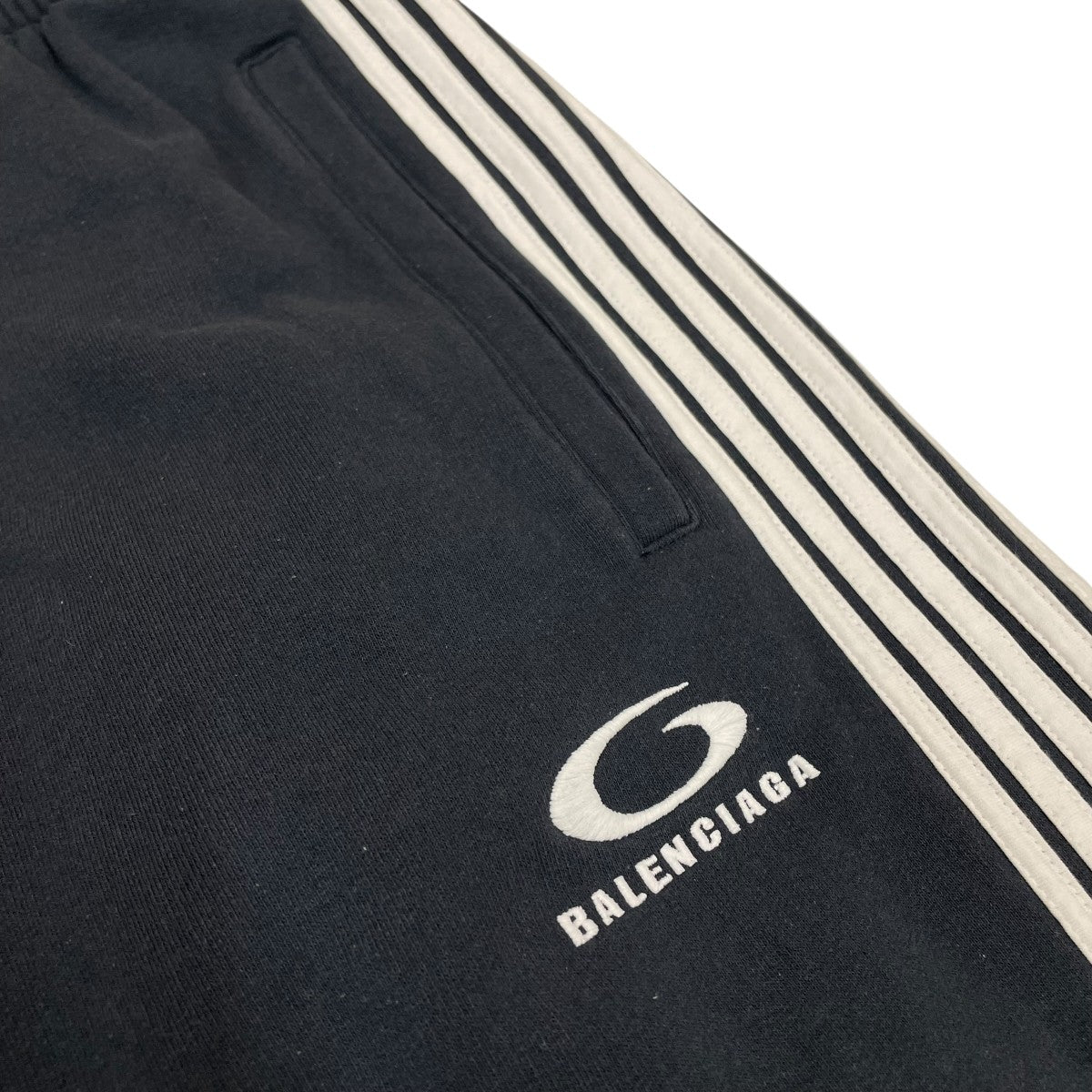 BALENCIAGA スポーツアイコンスウェットバギーロングパンツロゴ刺繍付き サイドライン スウェットパンツ844177 古着・中古-9枚目のアイテム画像