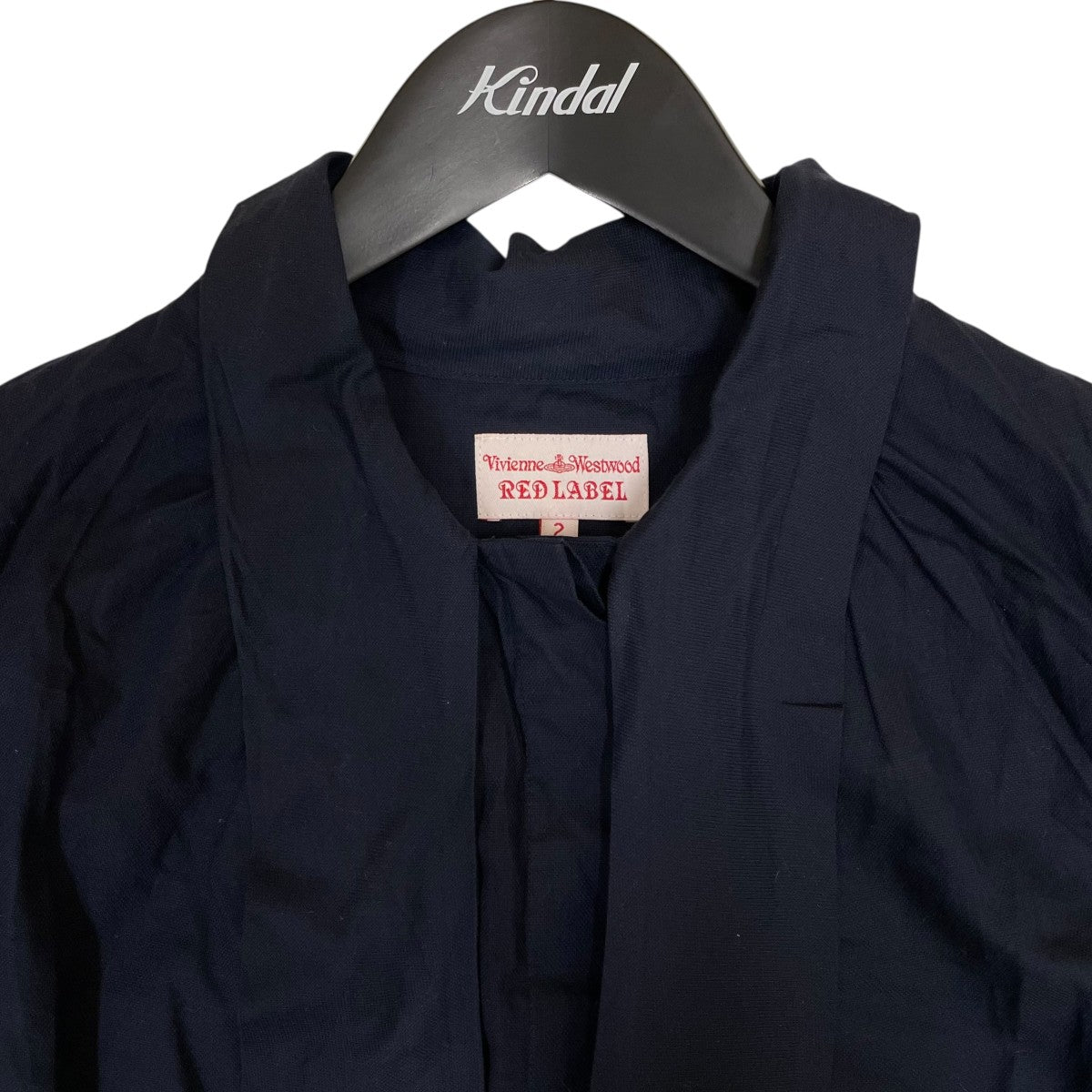 ボウタイブラウス 長袖シャツ コットンシャツ12101M