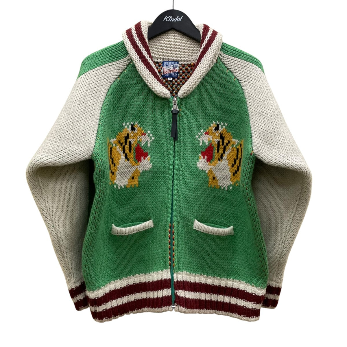 HOUSTON COWICHAN SWEATERニットジャケット2004W 古着・中古-1枚目のアイテム画像