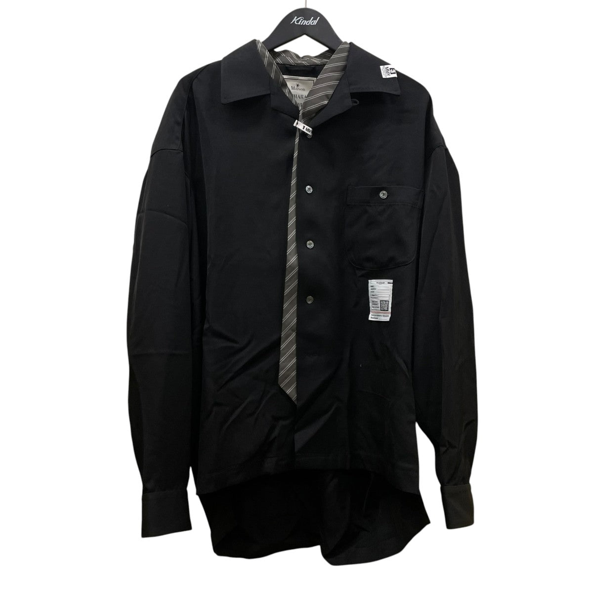 MIHARA YASUHIRO ATTACHED TIE L S SHIRTSオープンカラーシャツ 長袖シャツJ16SH187 古着・中古-1枚目のアイテム画像