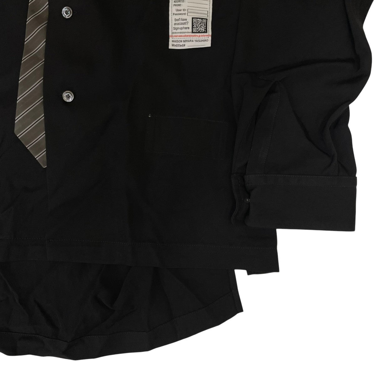 MIHARA YASUHIRO ATTACHED TIE L S SHIRTSオープンカラーシャツ 長袖シャツJ16SH187 古着・中古-4枚目のアイテム画像