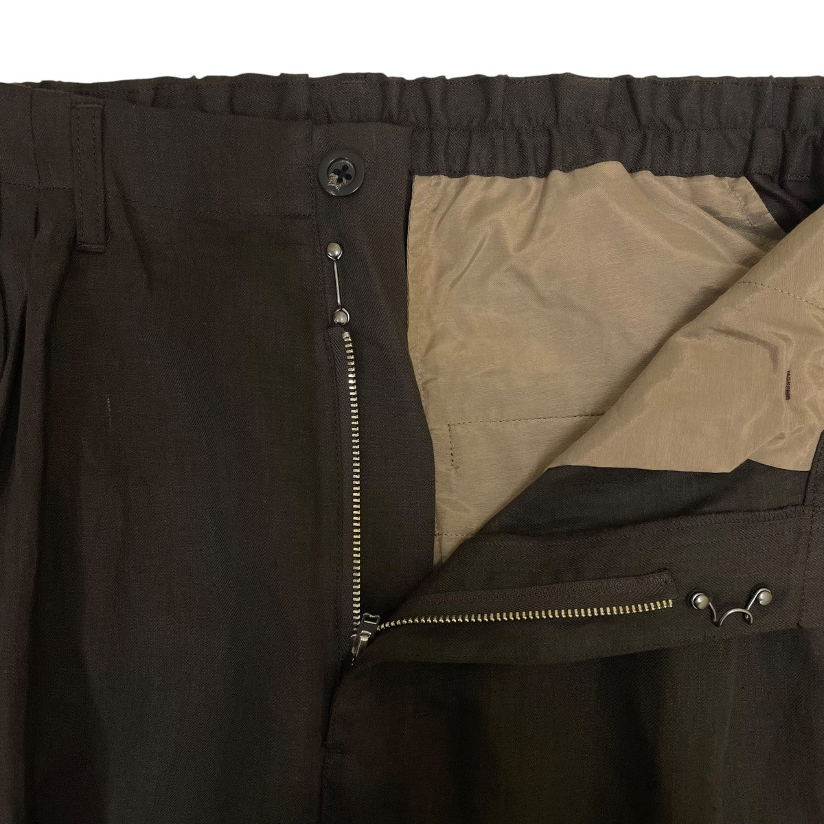 ANCELLM 26SS100 S LINEN TUCK SLACKSリネンスラックスANC-PT119 古着・中古-4枚目のアイテム画像
