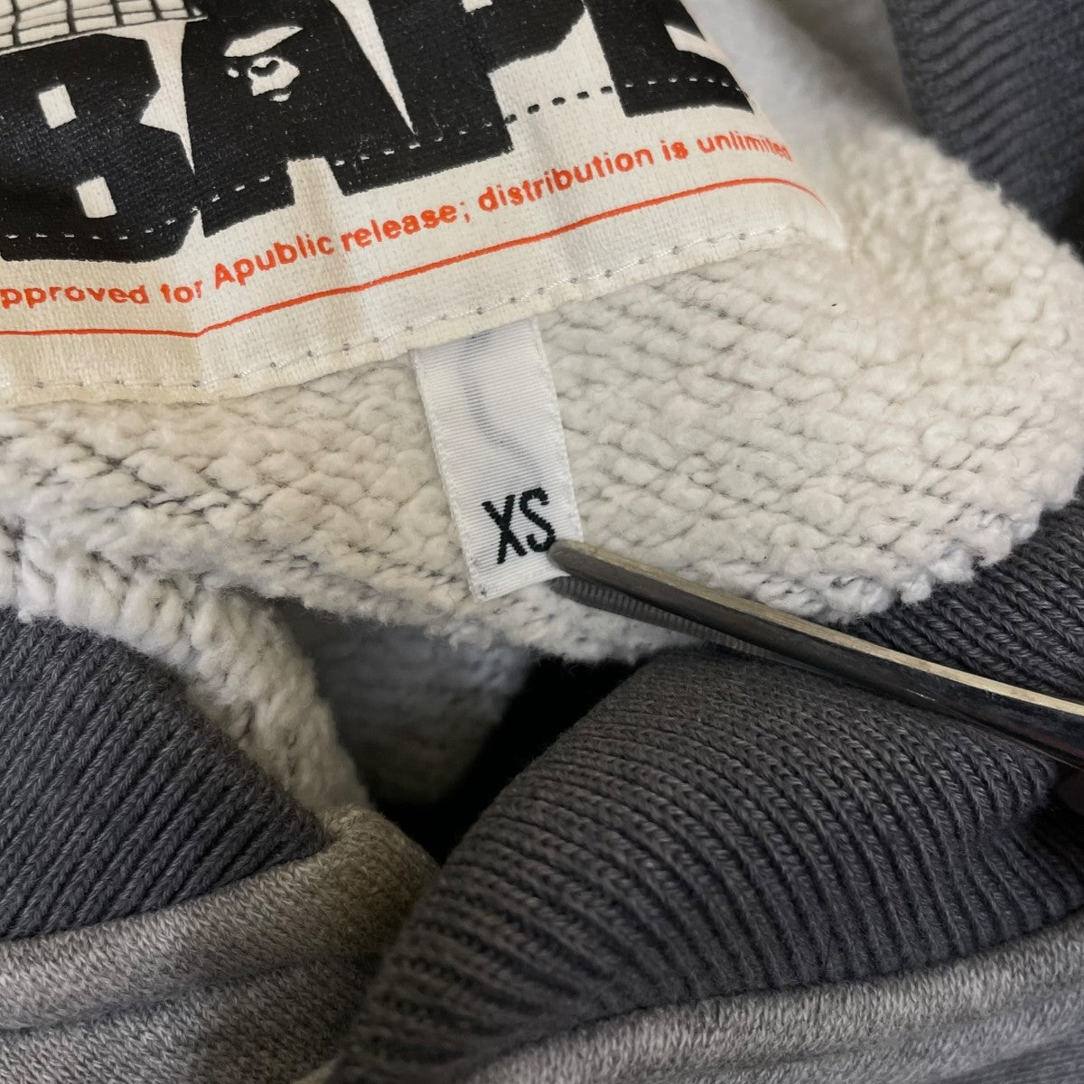 A BATHING APE 90s 00s OLD ワッペン付き ヴィンテージ スウェットスタジャン ジャケット 古着・中古-5枚目のアイテム画像