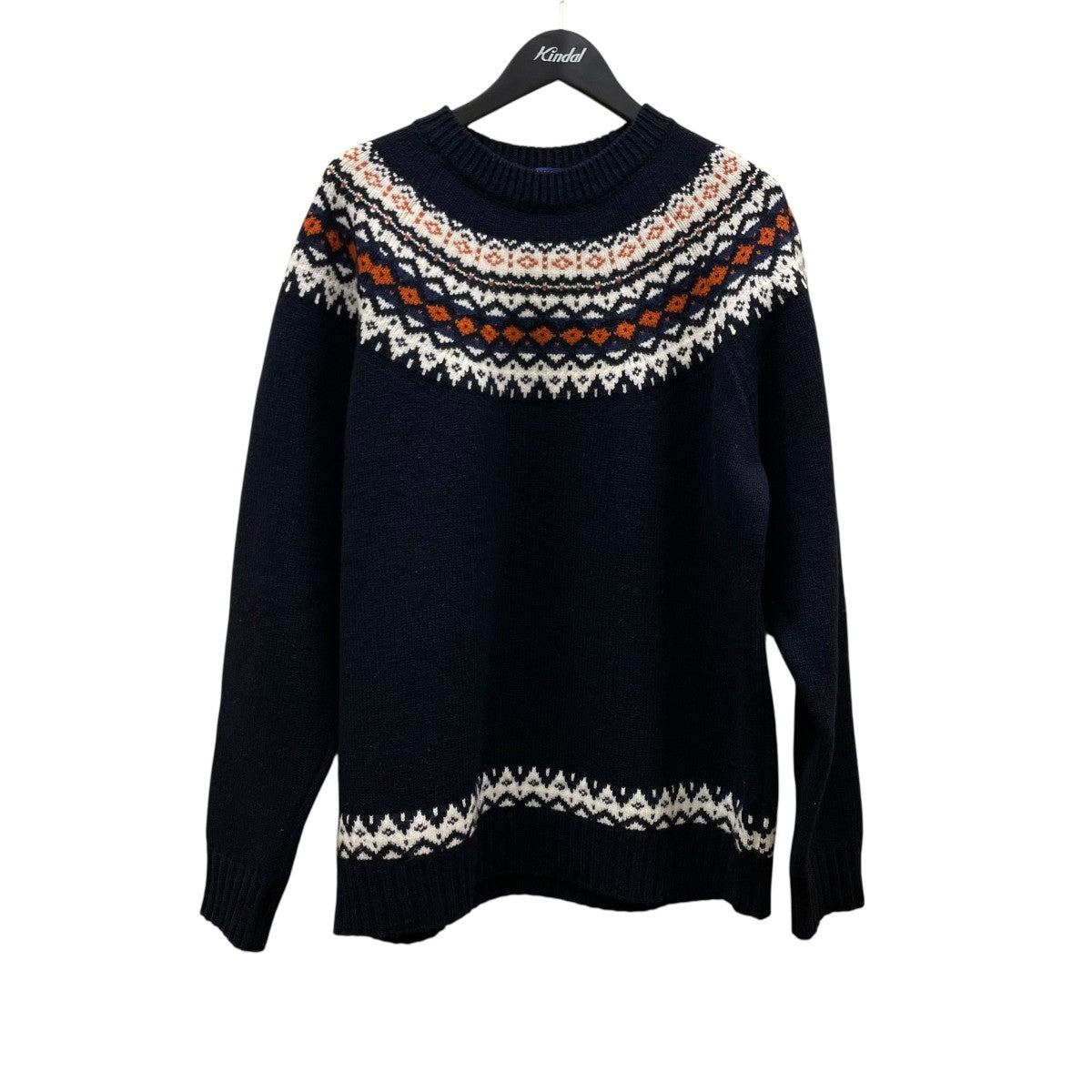 AD2021 Nordic pattern sweaterクルーネックニットWH-N002