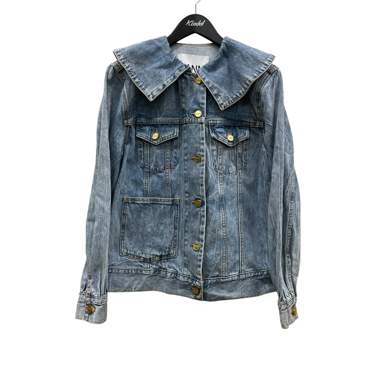 Ganni(ガニー) Crinkle Denim Oversized Jacketデニムジャケット6592