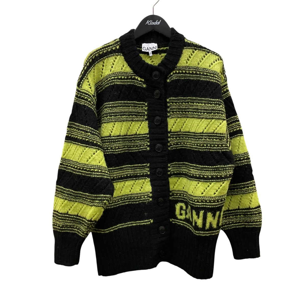 Ganni(ガニー) ORGANIC WOOL CARDIGANクルーネックカーディガンK1892