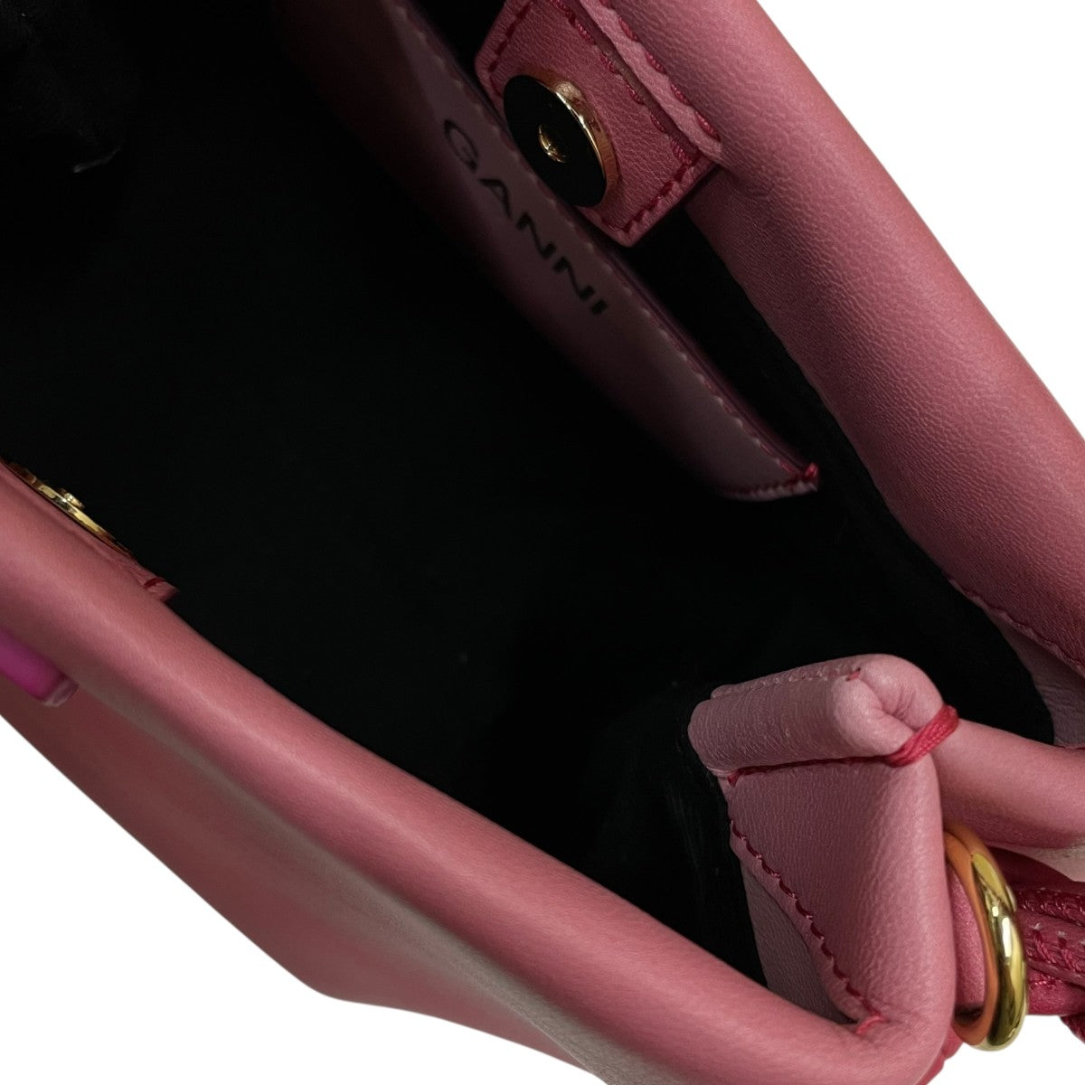 Ganni Bou Bag Miniバタフライロゴ サイコロ型チャーム付き 2WAYハンドバッグ ショルダーバッグ 古着・中古-5枚目のアイテム画像