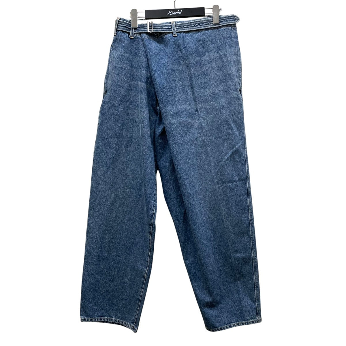 バックル付き アシンメトリー デニムパンツ コットンパンツ22aw-p-05