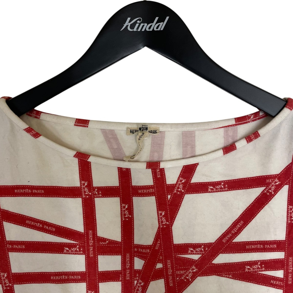 マルジェラ期 ボルデュック柄 リボン ノースリーブカットソー