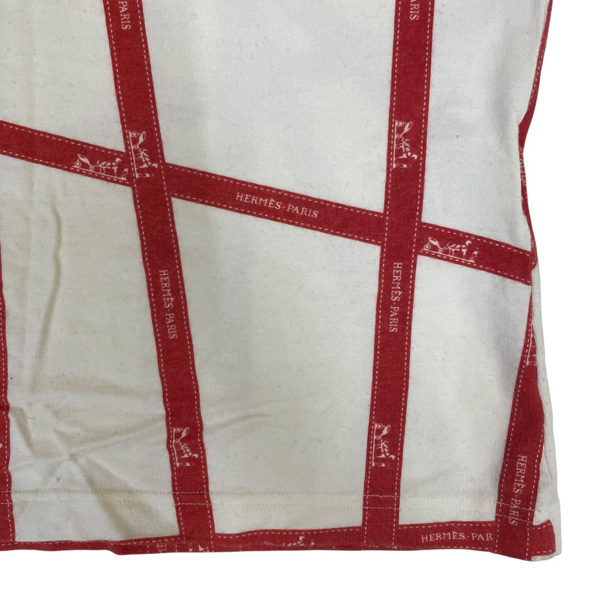 マルジェラ期 ボルデュック柄 リボン ノースリーブカットソー