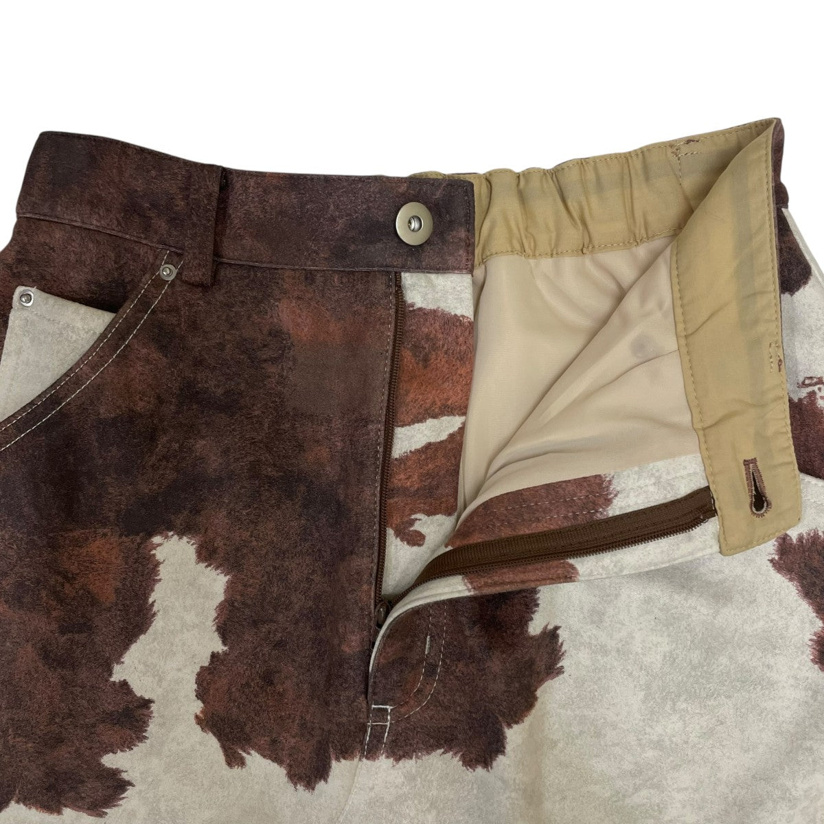 COW PATTERN SUEDE LIKE SKIRTカウプリント スエード ロングスカート0125209810540