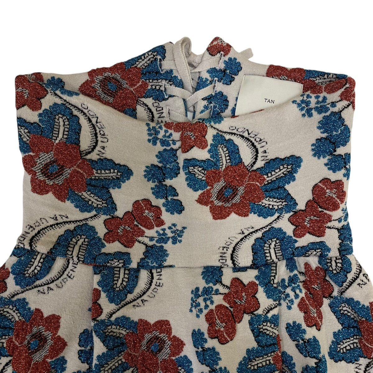 18SSFLOWER MOTIF SKIRTラメフラワージャガードスカート 花柄 ロングスカート スカートTN18SS012