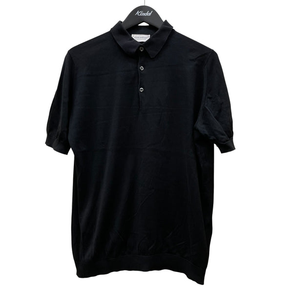 john smedley 半袖ポロシャツ JOHN SMEDLEY(ジョンスメドレー) 半袖ポロシャツ ブラック サイズ L
