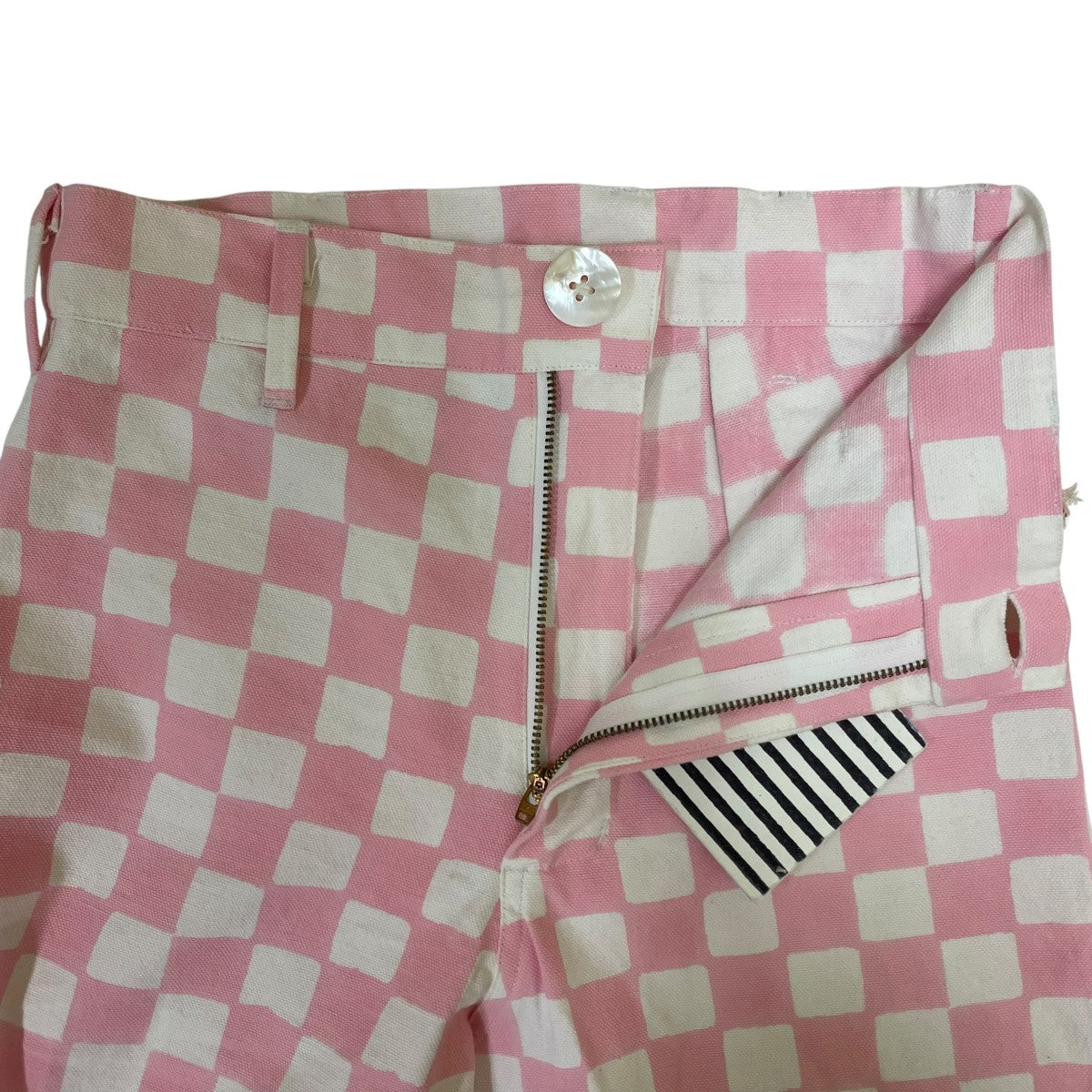 BLOCKPRINTS Blockprints DISCO PANTSブロックプリント ワイドパンツ デニムパンツ3910600183 古着・中古-4枚目のアイテム画像