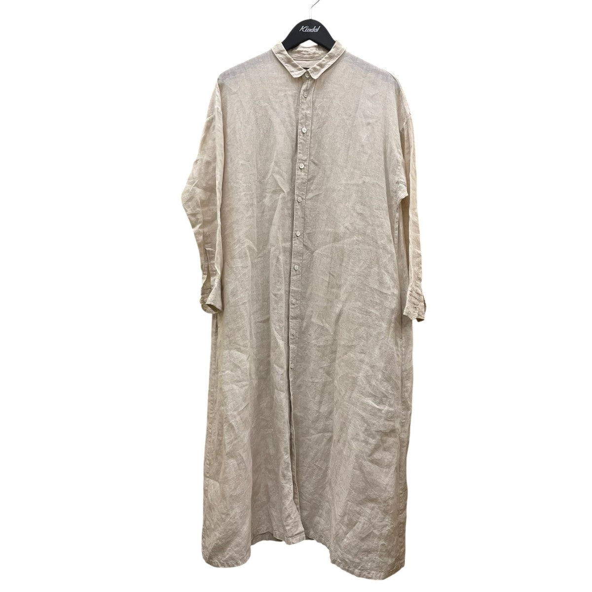 R＆D．M．Co-OLDMAN’S TAILOR リネン混 シャツワンピース 長袖ワンピース 古着・中古-1枚目のアイテム画像