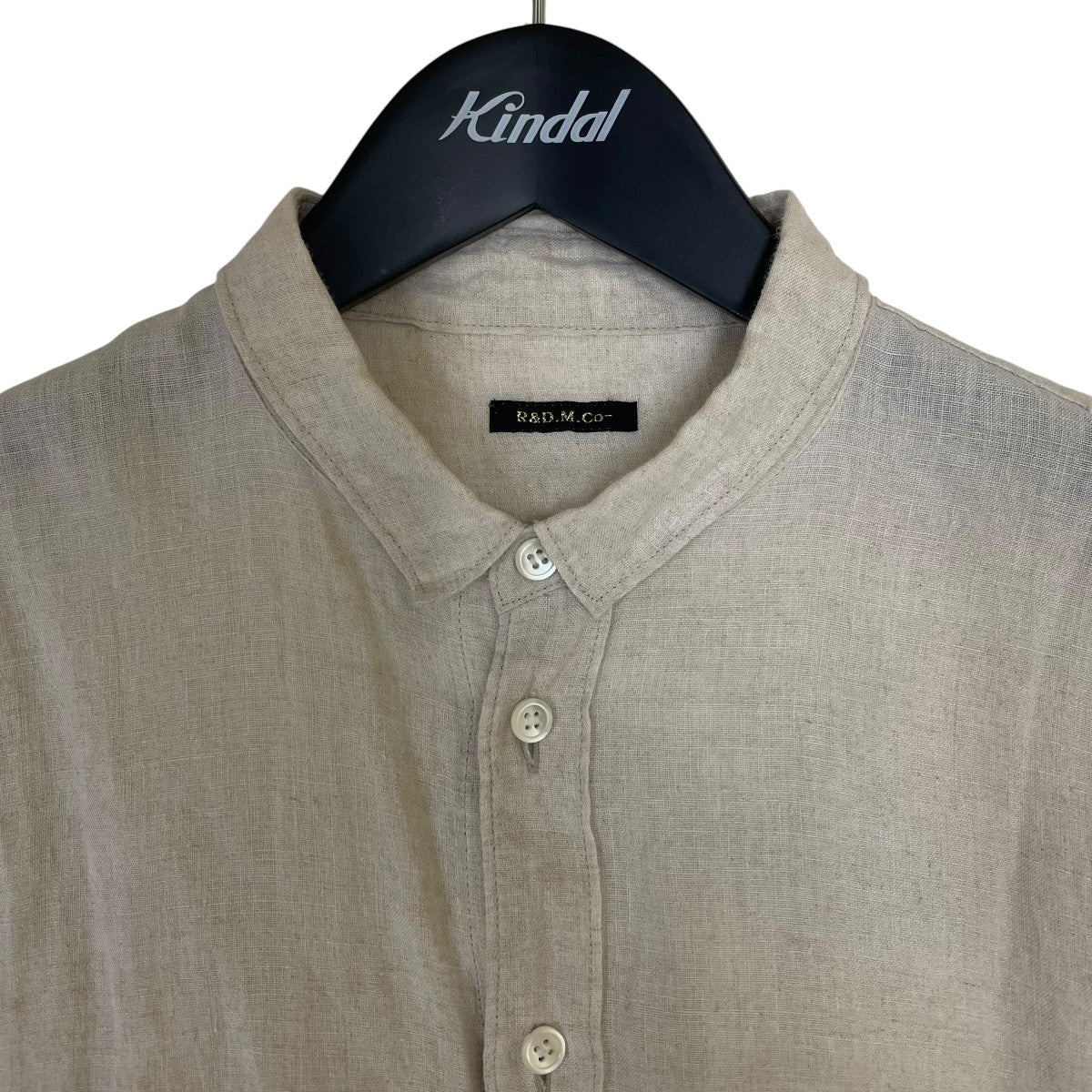 R＆D．M．Co-OLDMAN’S TAILOR リネン混 シャツワンピース 長袖ワンピース 古着・中古-3枚目のアイテム画像