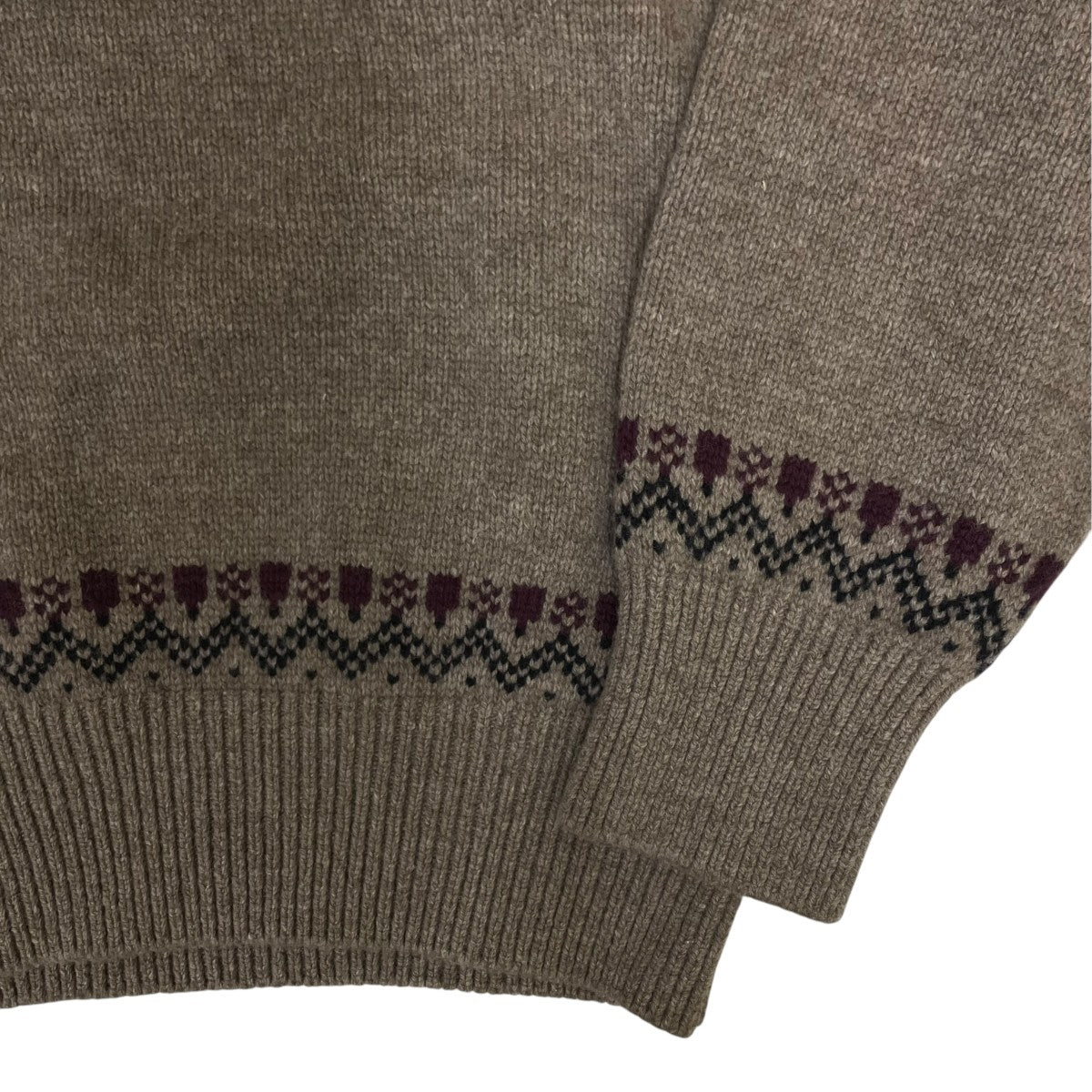 HERILL Blacksheep Snow RaggSweater総柄 ブラックシープ スノー ラグ セーター ウールニット21-080-HL-8180-3 古着・中古-4枚目のアイテム画像